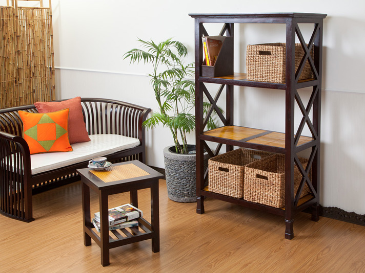 バンブーブックシェルフ！これで一気にアジアンなお部屋に早変わり