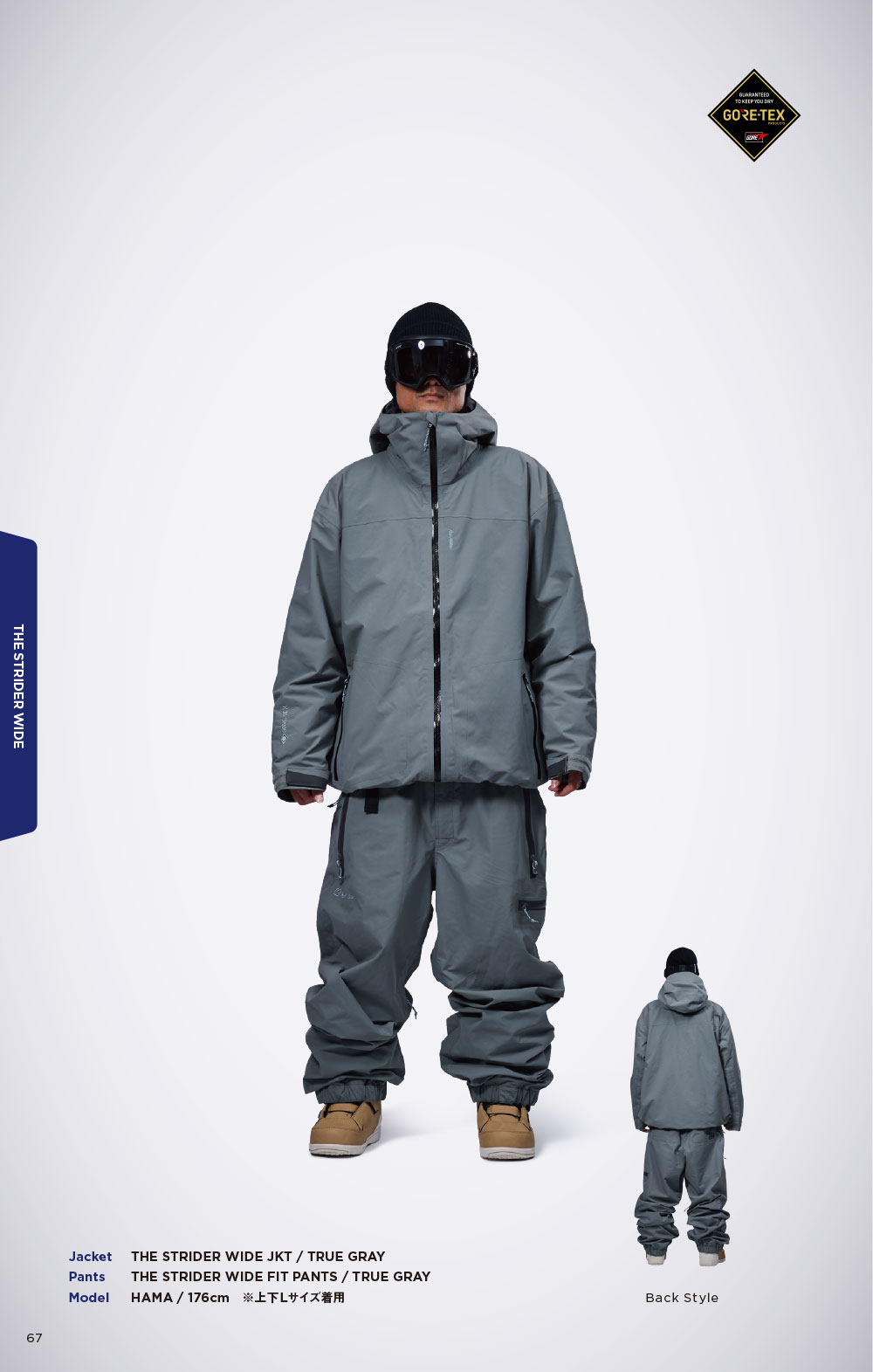 25-26 REW | STRIDER WIDE JKT 22 | Color : BLACK - スノーボード