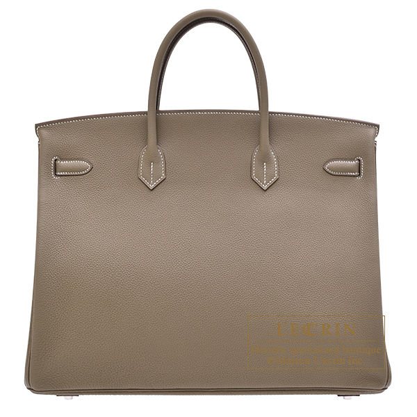 Hermes Birkin bag 40 Etoupe grey Togo leather Silver hardware | L