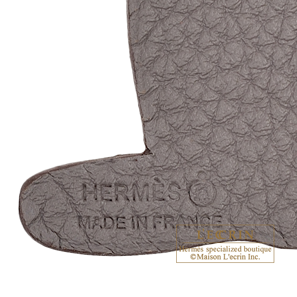 エルメス プティアッシュ ネコ ブラック/グレー トリヨンクレマンス