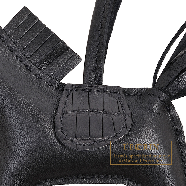 エルメス ロデオチャームタッチPM ブラック アニョーミロ/アリゲーター