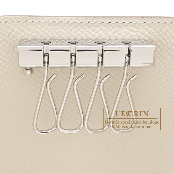 エルメス ベアンキーケース/4連 クレ ヴォーエプソン シルバー金具