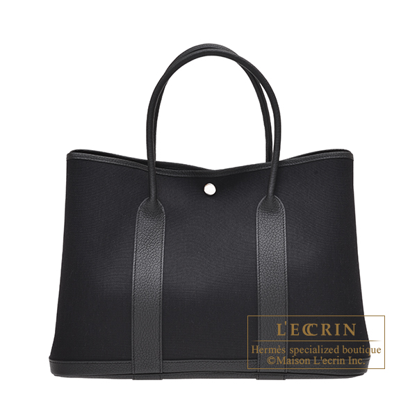 エルメス ガーデンパーティ36/PM ブラック トワルミリタリー/ネゴンダ