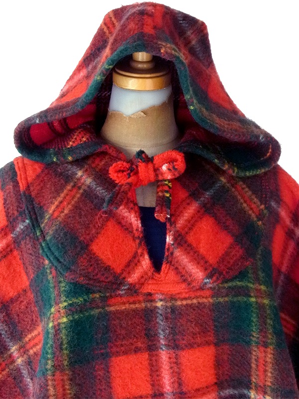 送料無料】フランス買い付け 60年代製 レッド X タータンチェック