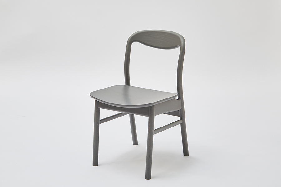 yama（ヤマ）サイドチェア OAK グレー（板座） - ダイニングチェアの