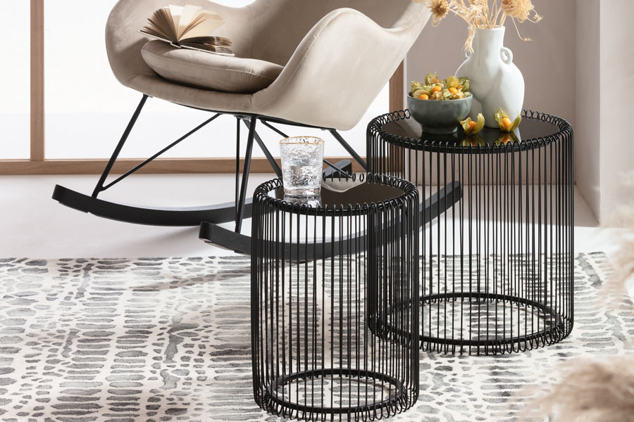 ワイヤーブラック(2/Set) サイドテーブル - サイドテーブルの通販