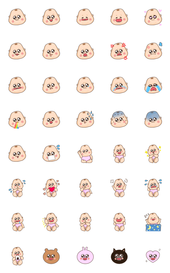 かわいいさわちゃんの絵文字のLINE絵文字｜画像、情報など