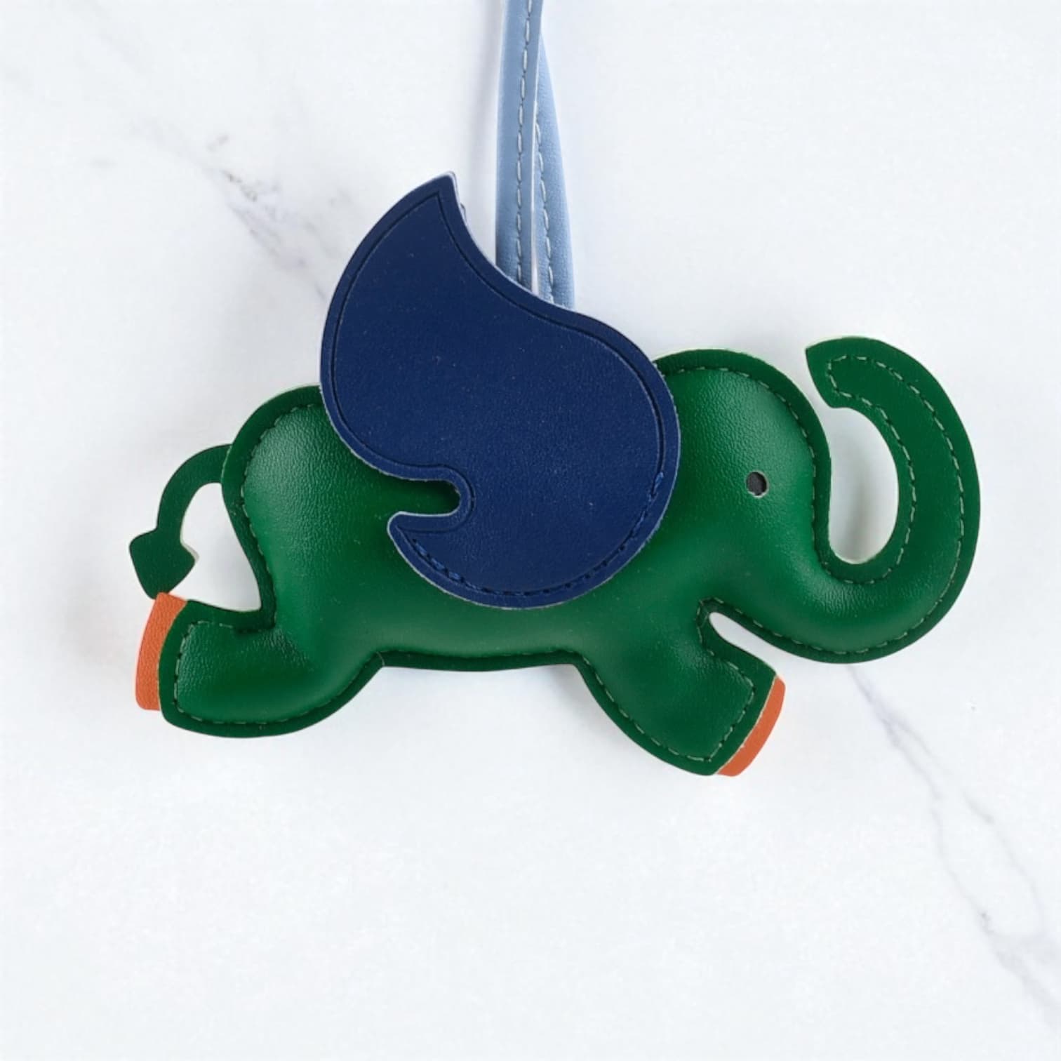 14色展開】ゾウモチーフバッグチャーム／ギフトに最適な軽量PUアクセ
