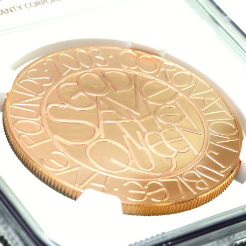 イギリス 2003年 5ポンドプルーフ金貨 エリザベス2世 戴冠50年 NGC