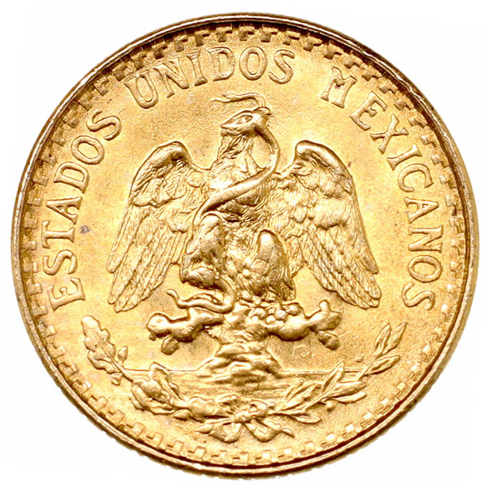メキシコ 1945年Mo 2ペソ 金貨 メキシコシティミント UNC 未使用