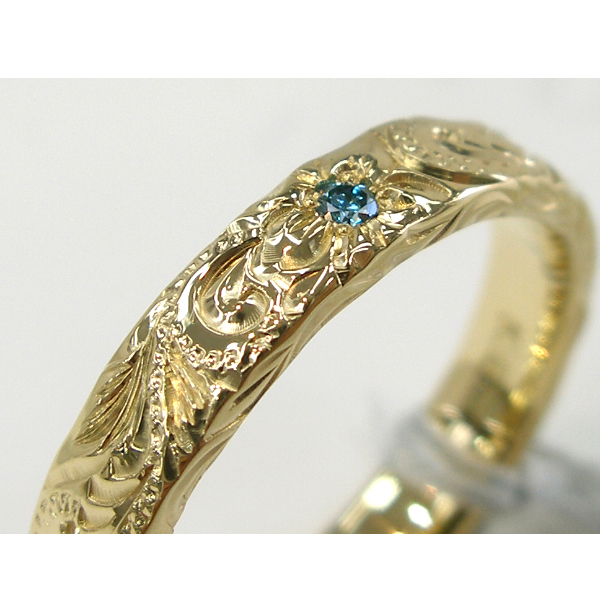 ハワイアンジュエリー K18ブルーダイヤモンドリング 静岡県三島市