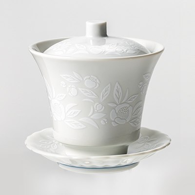 LUPICIA】オリジナル 九谷焼蓋碗 茶の花・白 | 茶器・オリジナルグッズ