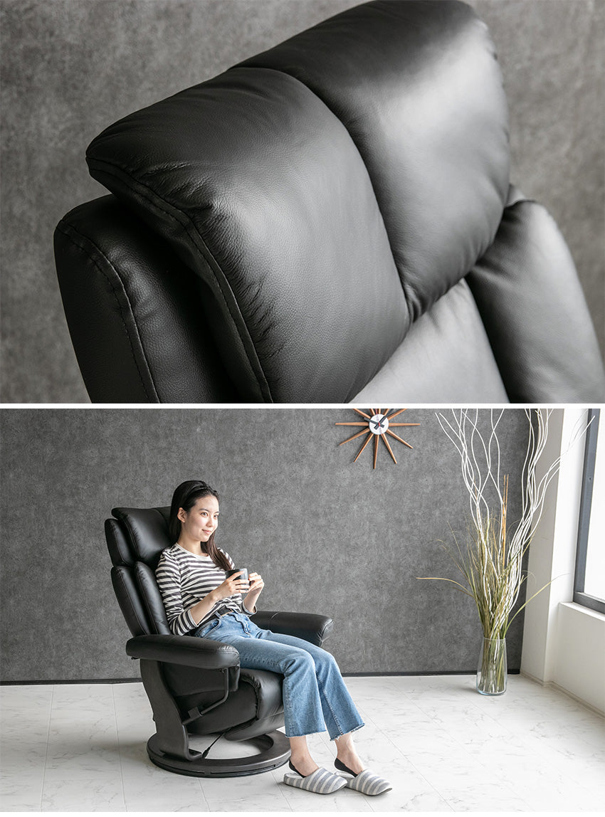 lushroom 電動 リクライニングチェア 回転式 本革 パーソナルチェア 1