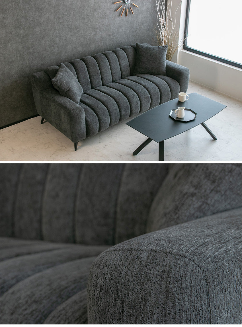 lushroom ソファ 2人掛け 3人掛け ファブリック ライトグレー