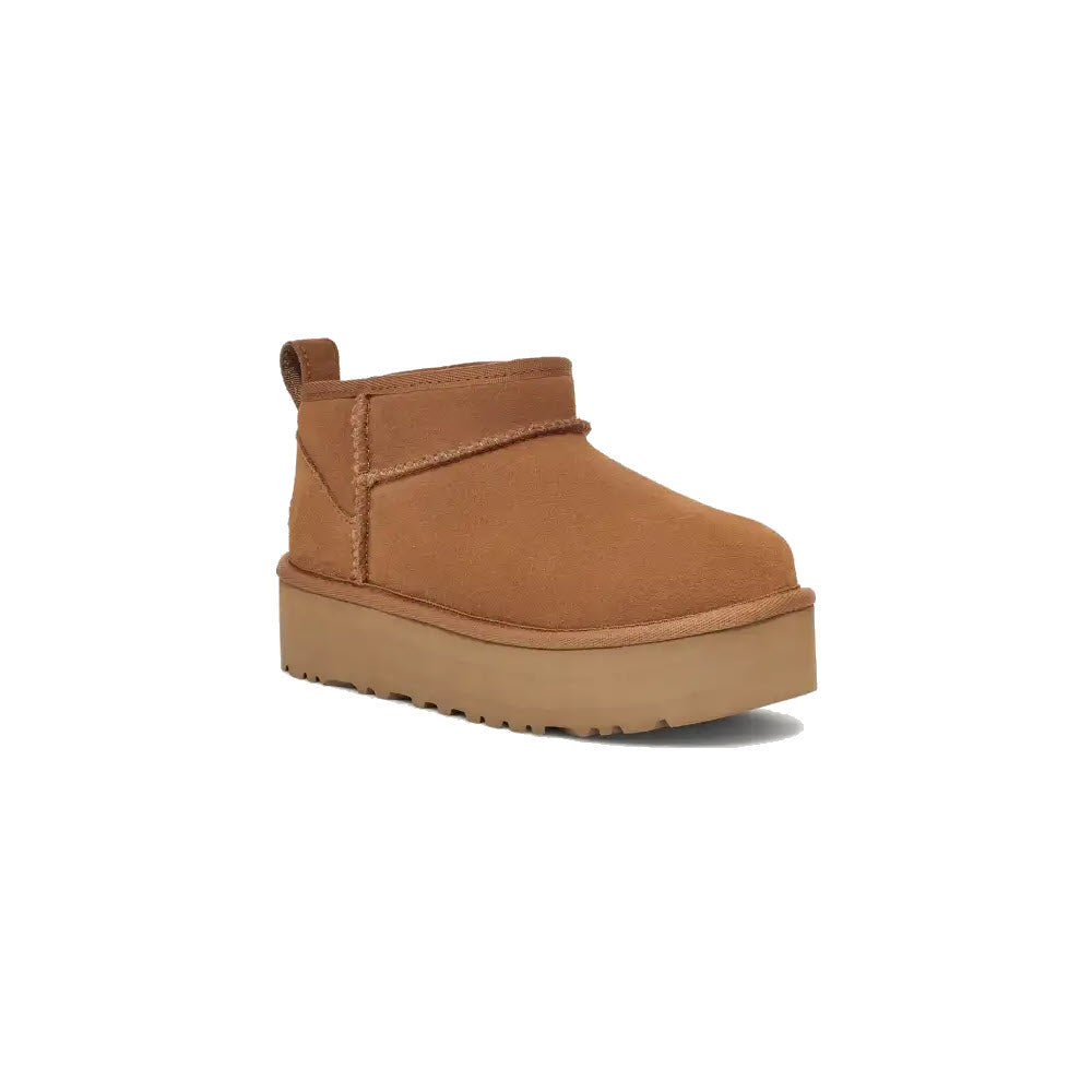 UGG CLASSIC ULTRA MINI PLATFORM CHESTNUT - KIDS - Lamey Wellehan Shoes