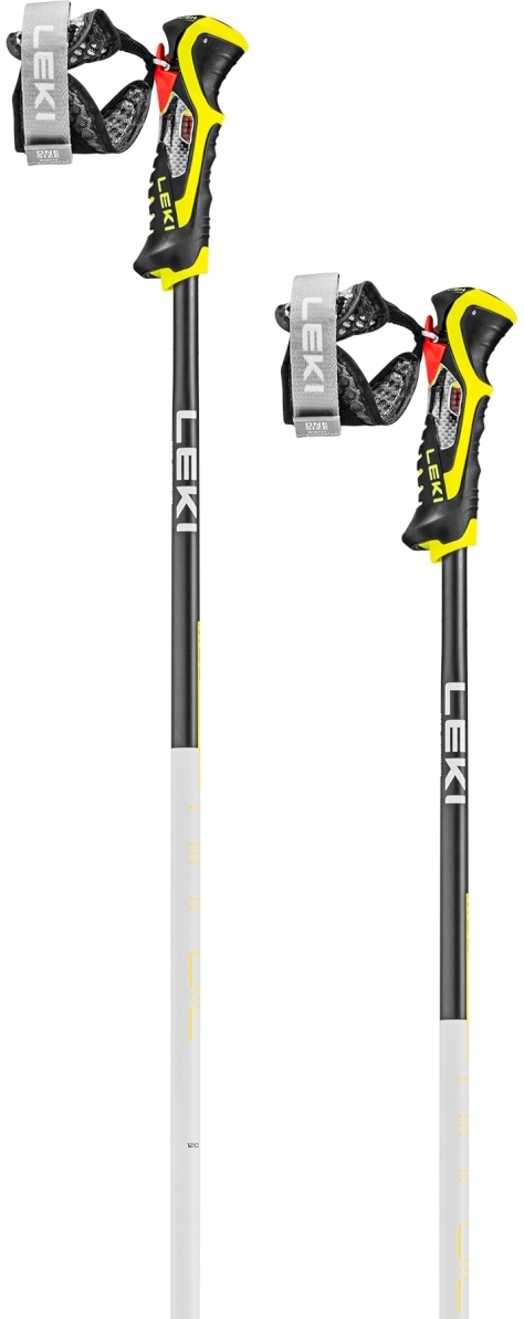 Ski poles Leki Airfoil 3D - white/dark anthracite/neon yellow