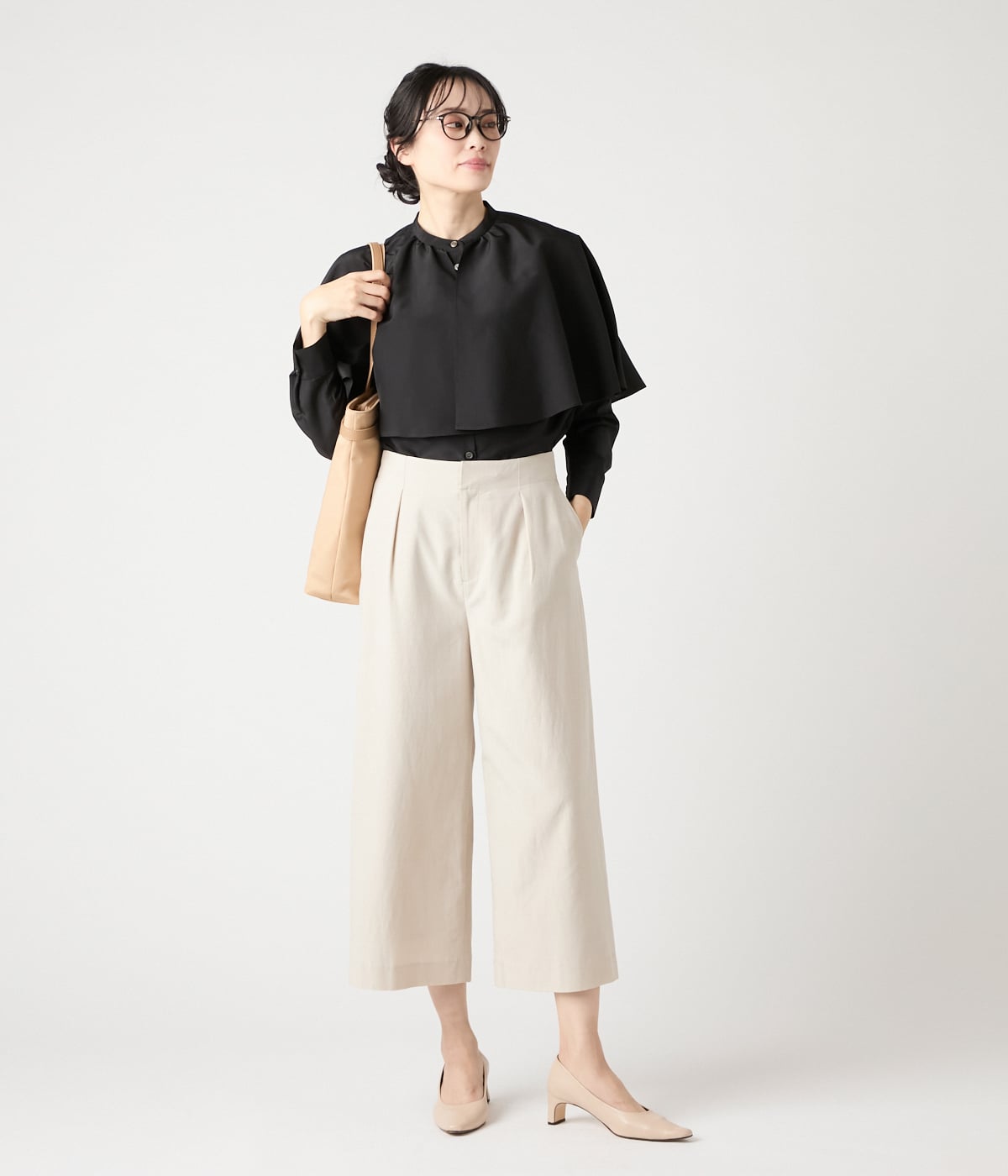 ライトグログラン タックガウチョパンツ(71335806-2025)｜ファッション