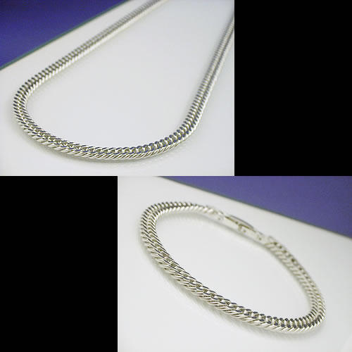 純チタン＆ゲルマニウム 喜平 ネックレス＆ブレスレットセット