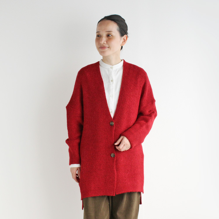 nofl】ベビーアルパカ畦カーディガン 644002830 | ナチュラル服通販