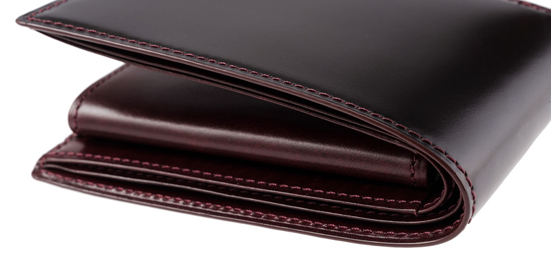 キプリス】二つ折り財布(小銭入れ付き札入)□オイルシェルコードバン