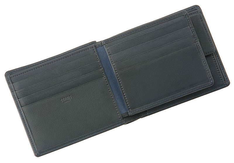 キプリス】二つ折り財布(ベロ・小銭入れ付き札入)□レーニアカーフ