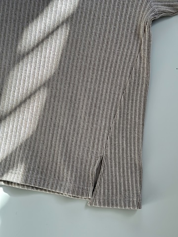 ANCELLM（アンセルム） HENLEY RIB LS T-SHIRT （GRAY） s.t.c｜洋服