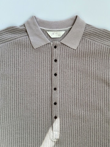 ANCELLM（アンセルム） HENLEY RIB LS T-SHIRT （GRAY） s.t.c｜洋服