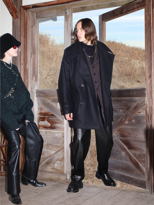 JieDa×Dickies FAKE LEATHER DOUBLE KNEE PANTS s.t.c｜洋服・小物