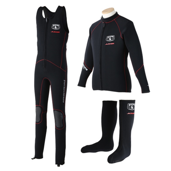 MAZUME(マズメ) mazume x AIMS ウェットスーツ 3点セット MZWS-320-01