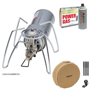 SOTO レギュレーターストーブ+専用アシストセット+パワーガス 3本