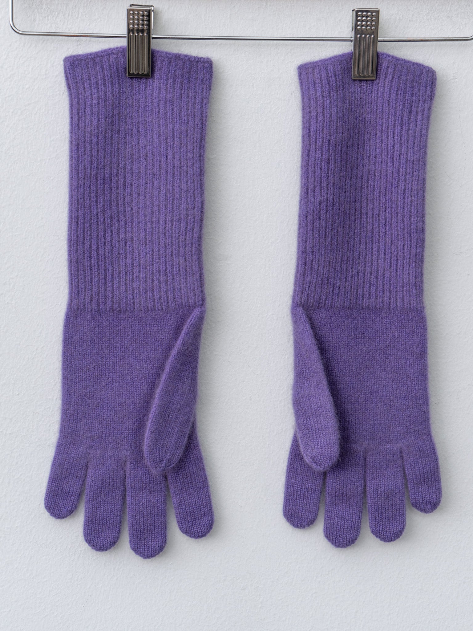 Namu Shop - Auralee Baby Cashmere Knit Long Gloves - Purple