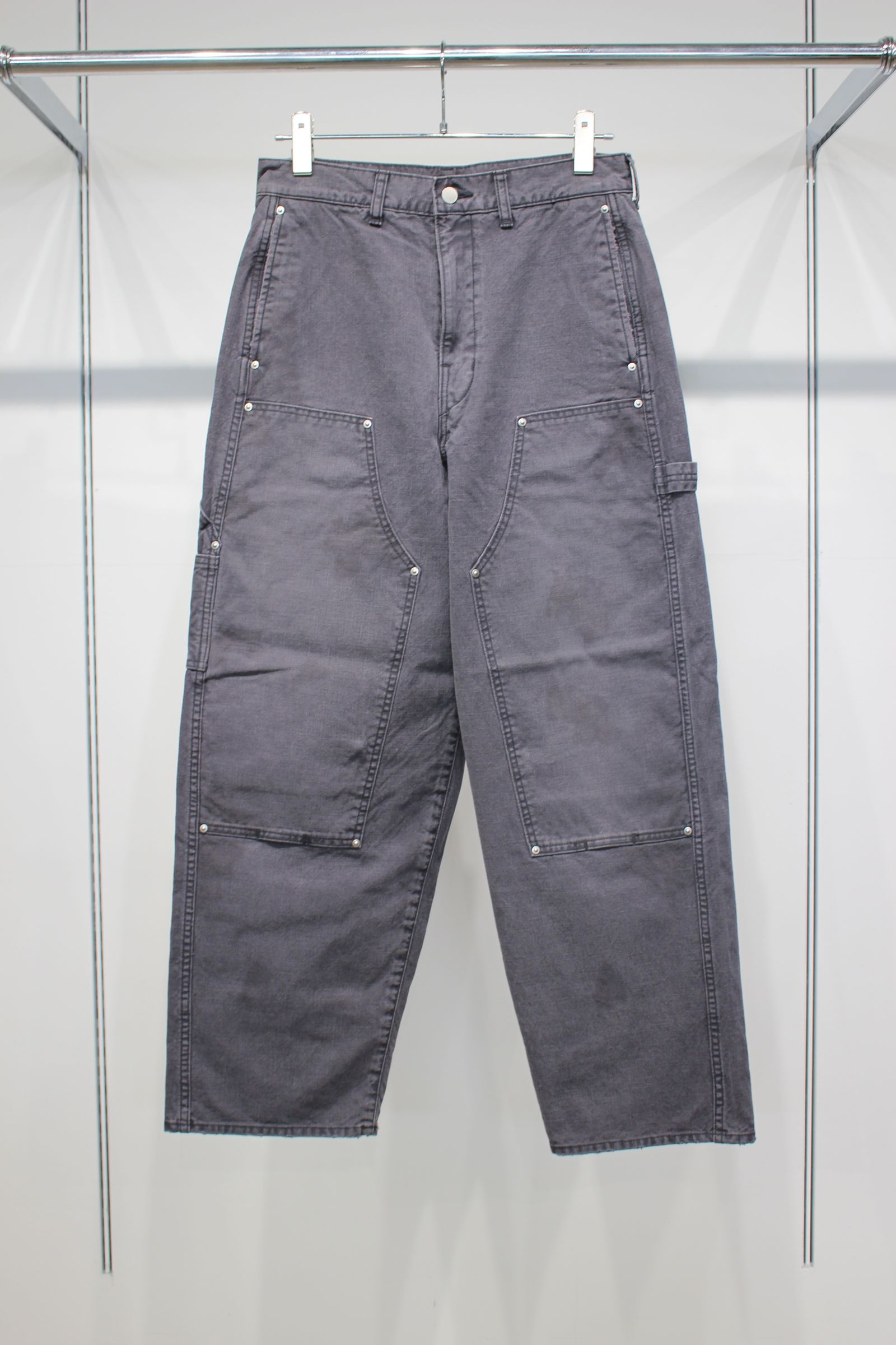 JIEDA - [ラスト1点] DUCK DOUBLE KNEE PANTS | BLACK | ダブルニー