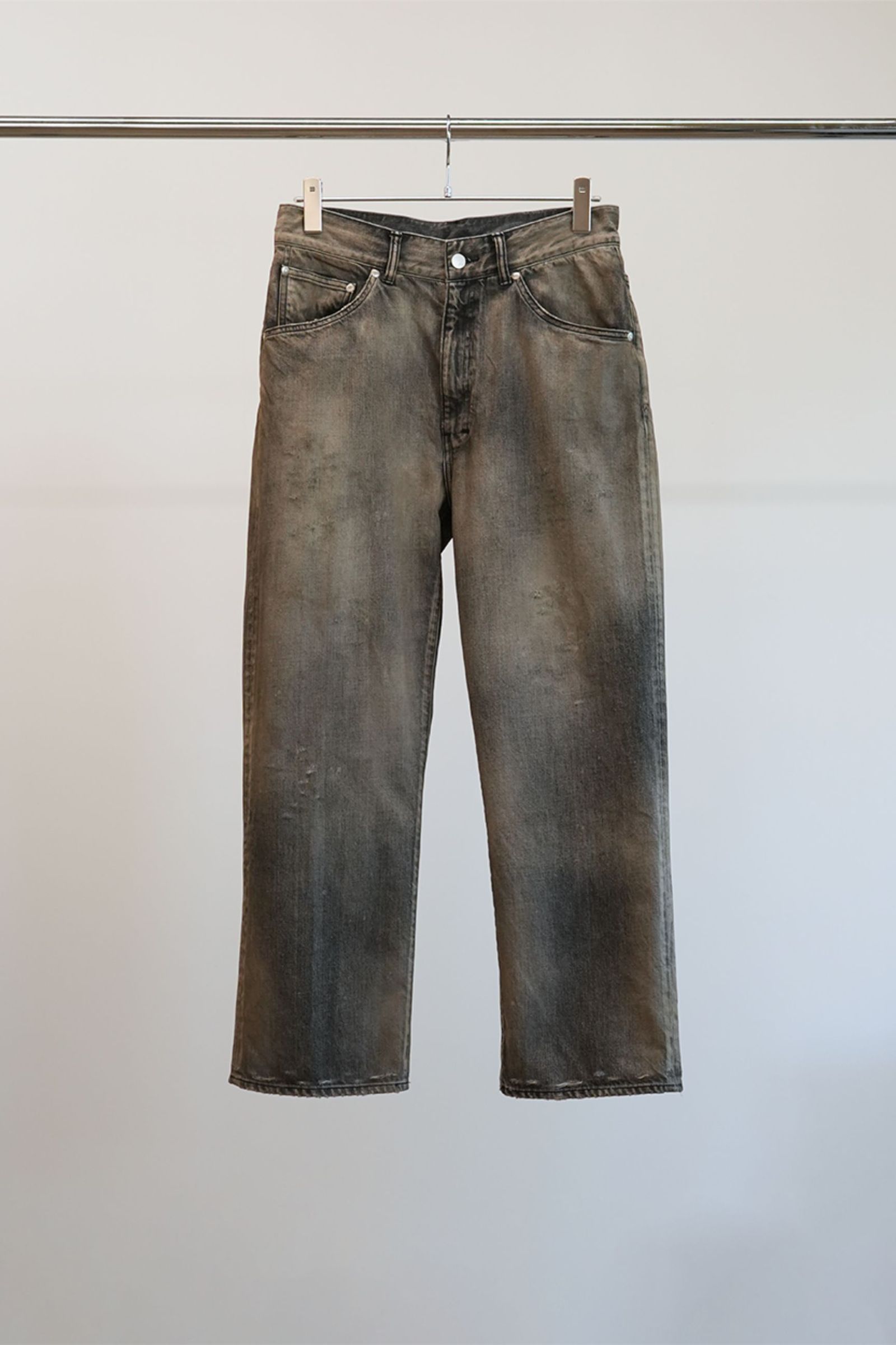 ANCELLM - USED STRAIGHT 5P DENIM PANTS | BLACK | デニム | NapsNote