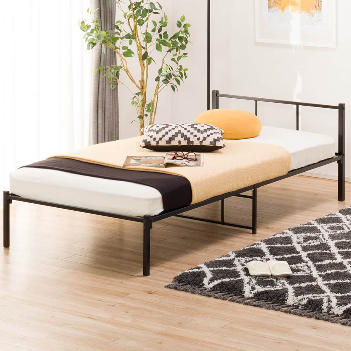 ニトリ シングルパイプベッド(バジーナFV2 BK） - 通販 | 家具と