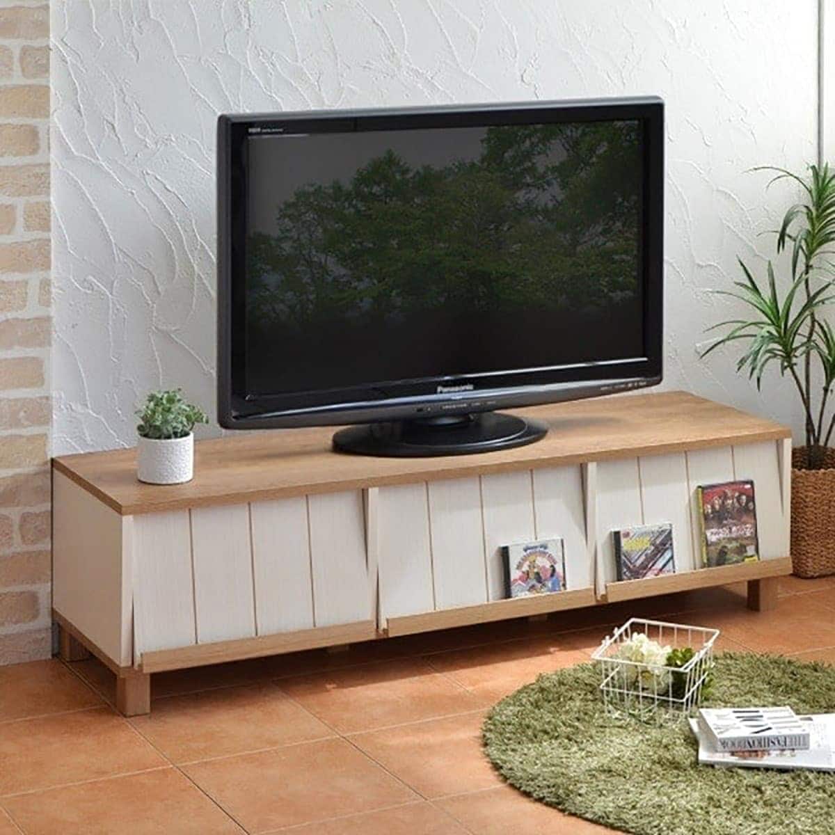 フレンチカントリー調 フラップ式扉テレビ台 (WH) | ニトリネット