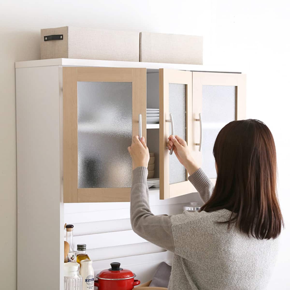 大容量収納キッチンボード (NAOAK) | ニトリネット【公式】 家具