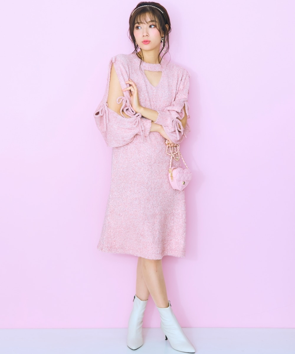 大きいサイズ＞ラメシャギーニットワンピース marun 通販【ニッセン】