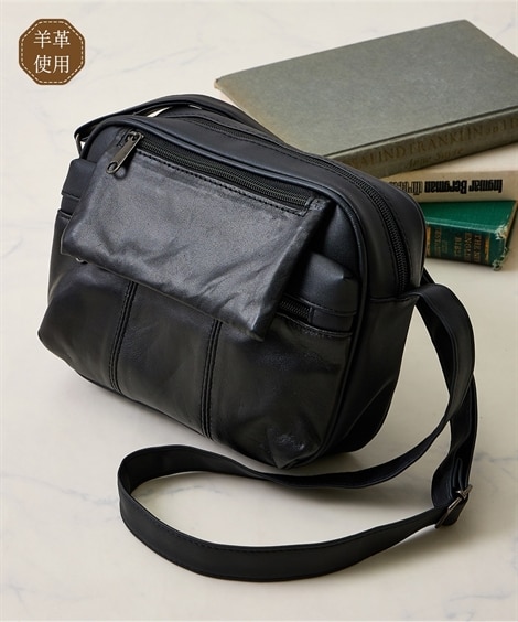 本革（シープレザー）フラップポケットショルダーバッグ 通販【ニッセン】