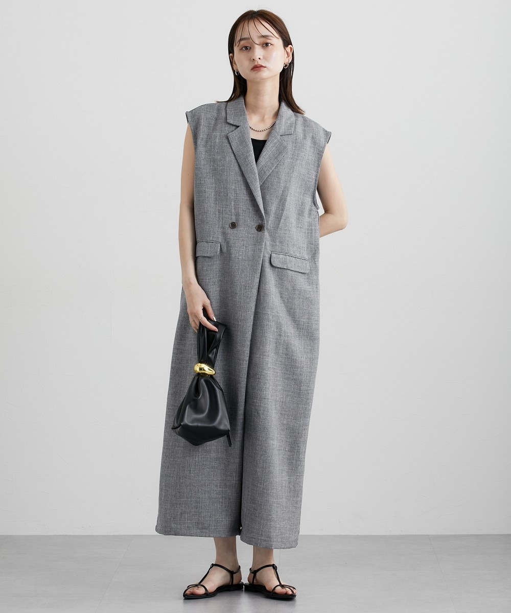 麻調合繊テーラードオールインワン 通販【ニッセン】