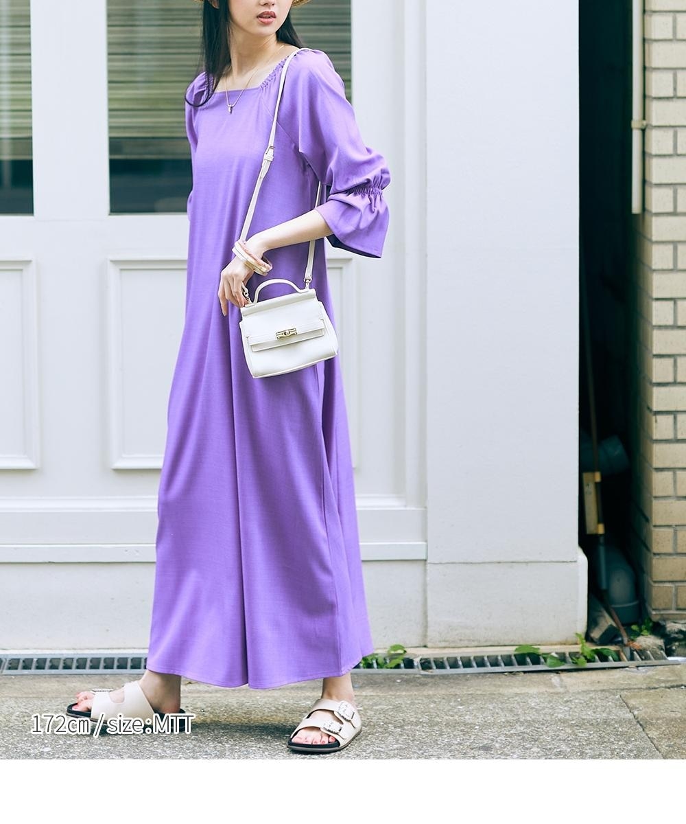 高身長 キャンディスリーブマキシワンピース（トールサイズ）Essenave