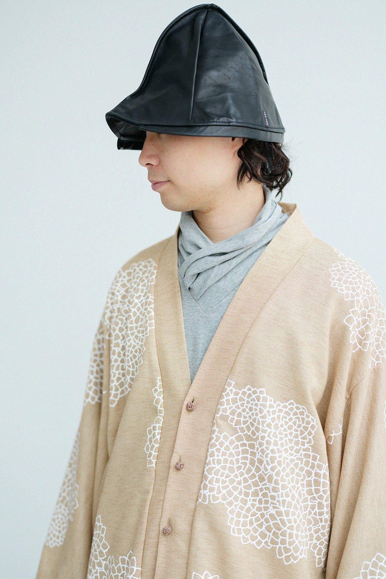 Cotton×Coolmax® Honeycomb Knit Rectangular Sleeve Earl Cardigan / Chry