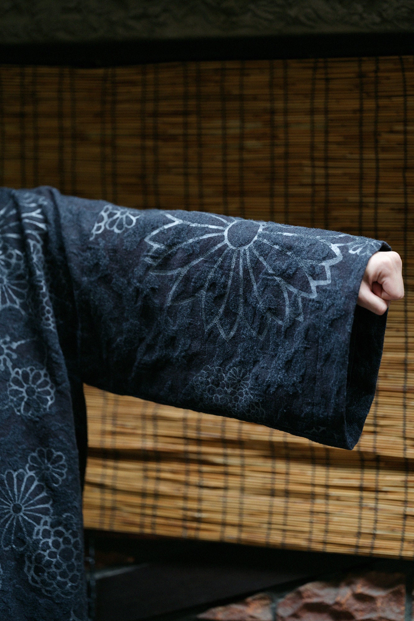 ウールジャカール 頭巾外套（ずきんがいとう） 袷（あわせ）2.0／金襴