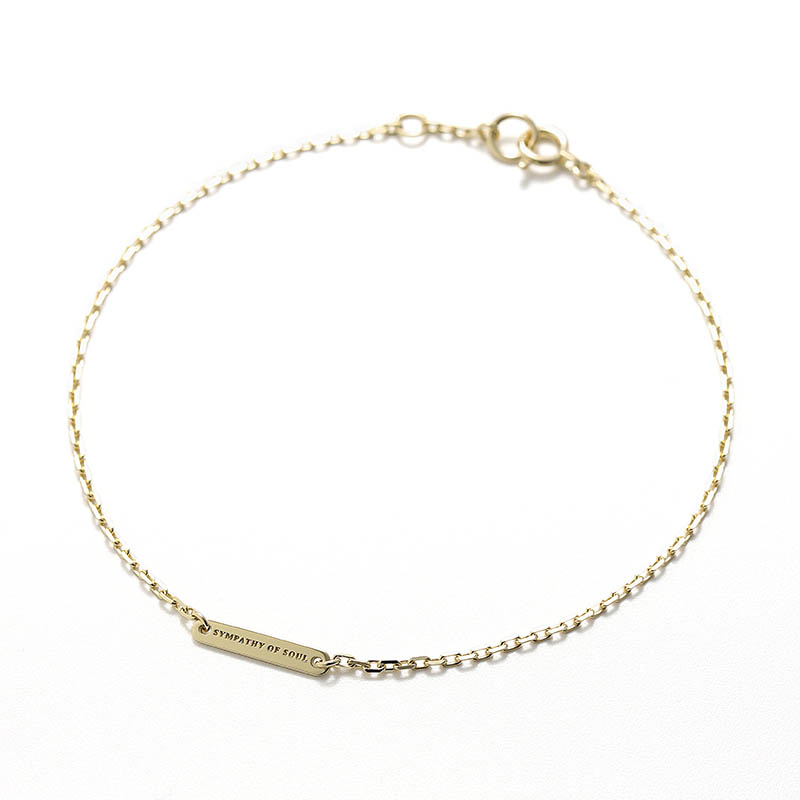 SYMPATHY OF SOUL（シンパシーオブソウル） Logo Plate Bracelet - Square