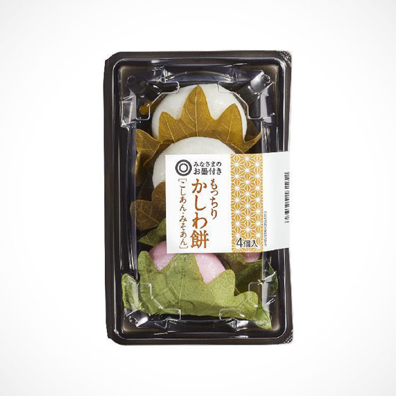 西友 - もっちり かしわ餅 [こしあん・みそあん] 4個入（2個+2個） | SEIYU