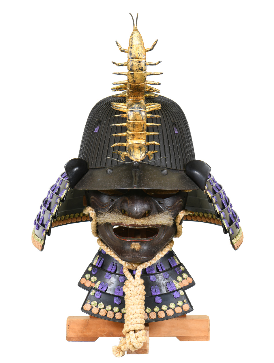 兜 鉄錆地六十二間筋兜 面頬付 (BU-020321)｜刀・日本刀の販売なら日本