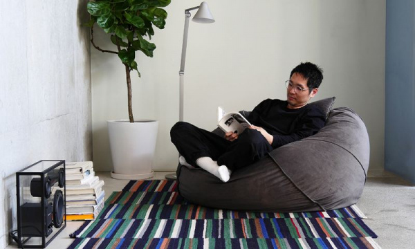 フェットサックM / ベルベット ダークグレーvetsak（フェットサック