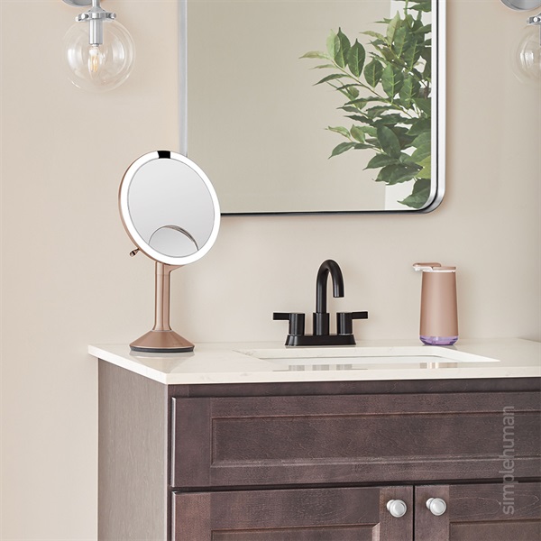 センサーミラートリオ 20cm ローズゴールド / ST3034 拡大鏡1倍・5倍