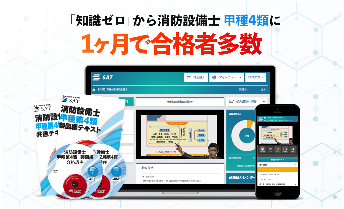消防設備士の講座案内ーオンライン・web講座ならSAT