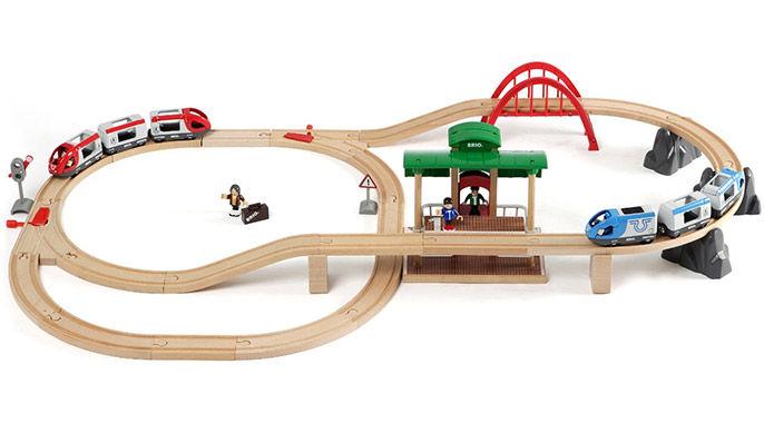 トラベルレールセット BRIOの人気木製レールウェイ 33512｜ブリオの木