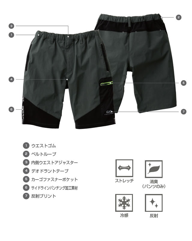 0388-07 SOWA ハーフパンツ｜桑和作業服通信販売「作業服のナカノ」